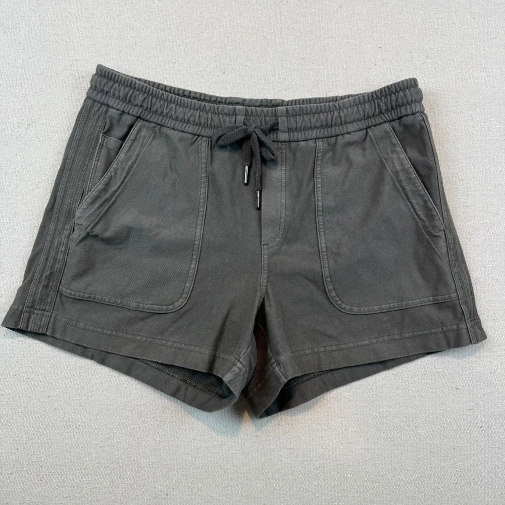 Athleta Charcoal Gray Drawstring Athletic Shorts